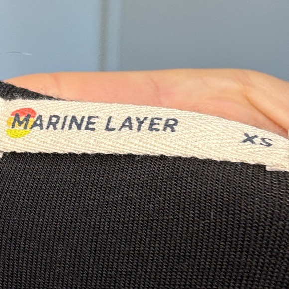 Marine Layer Lexi Rib Fit and Flare Midi Dress in Black - Picture 11 of 11